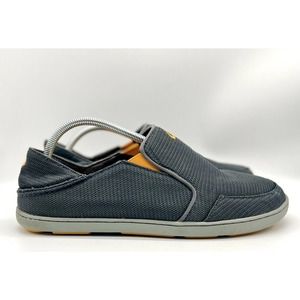 Olukai Shoes Men Size 10.5 Nohea Mesh Dark Shadow Gray‎ Slip-On 10188-4242